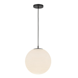Marco One Light Pendant in Black/Opal Glass (347|PD34212-BK/OP)