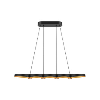 Maestro LED Linear Pendant in Black/Gold (347|LP90838-BK/GD-UNV)