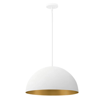Three Light Pendant in Matte White w/ Champagne Gold (102|NSH-9841-MTGD)