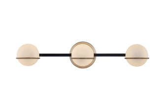 Fusion LED Bath Bar in Matte Black w/ Brass (102|FSN-4163-OPAL-MBBR)