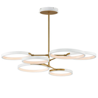 Hoopla LED Pendant in White/Gold (86|E24328-WTGLD)