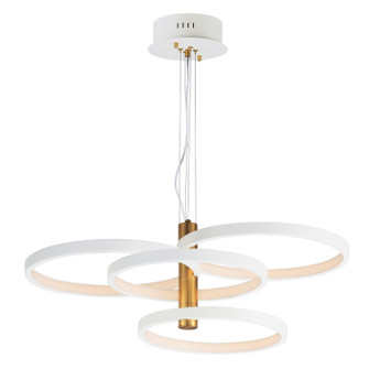 Hoopla LED Pendant in White/Gold (86|E24326-WTGLD)