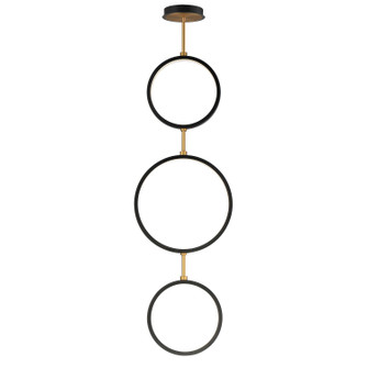 Hoopla LED Pendant in Black / Gold (86|E24321-BKGLD)