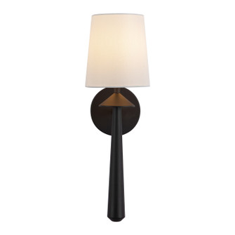 Bridgette One Light Vanity in Matte Black/White Linen (452|WV497106MBWL)