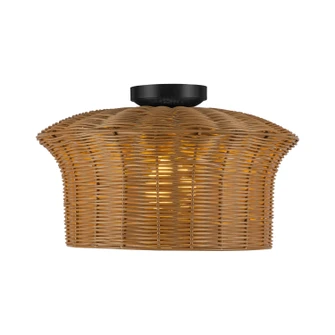 Kai One Light Semi-Flush Mount in Matte Black (452|SF641016MB)