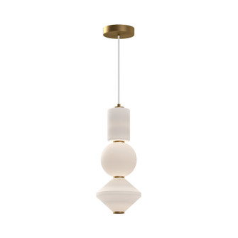 Bijou LED Pendant in Aged Gold/Opal Matte Glass (452|PD530341AGOP-UNV)