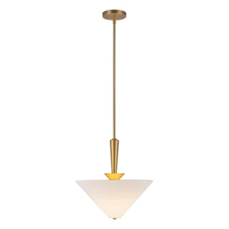 Bridgette One Light Pendant in Brushed Gold/White Linen (452|PD497016BGWL)