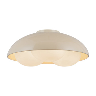 Robyn Three Light Flush Mount in Pearl White/Opal Glass (452|FM495316PWOP)