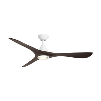 Carve 60''Ceiling Fan in Matte White/Dark Walnut (441|FR-D2504-60L-MW/DW)