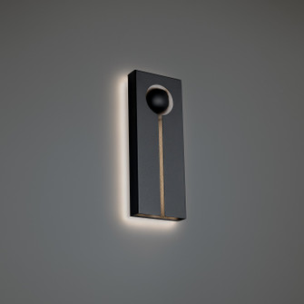 Keyhole LED Outdoor Wall Sconce in Black/Textured Brushed Nickel (281|WS-W20516-BK/BN)