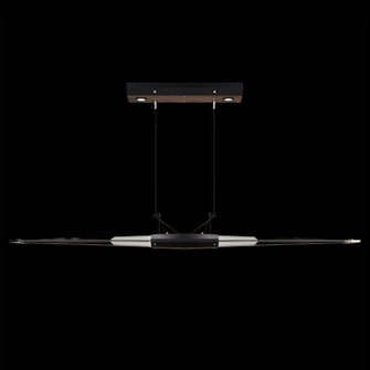Blade LED Linear Pendant in Black/Dark Walnut (48|100051-1)