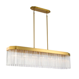 Emma Seven Light Island Pendant in Brushed Brass (78|AC12064BR)