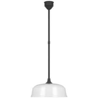 Academy Barn Light LED Pendant in Matte Black (268|TOB 5812MBK-WHT)