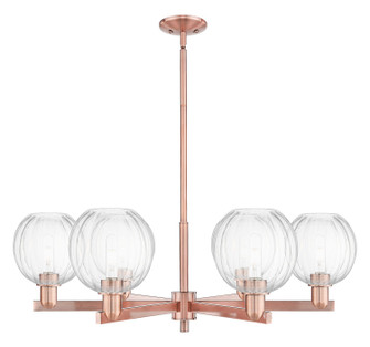 Arcadia Six Light Chandelier in Antique Copper (405|716-6CR-AC-G458-7CL)