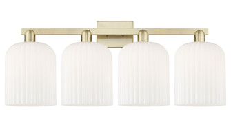 Arcadia Four Light Bath Vanity in Antique Brass (405|716-4W-AB-G559-8GWH)