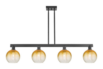 Arcadia Four Light Island Pendant in Matte Black (405|716-4I-BK-G483-8AM)