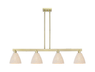 Arcadia Four Light Island Pendant in Antique Brass (405|716-4I-AB-NBD-75-NAT)