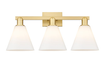 Arcadia Three Light Bath Vanity in Satin Gold (405|716-3W-SG-GBC-81)