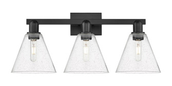 Arcadia Three Light Bath Vanity in Matte Black (405|716-3W-BK-GBC-84)