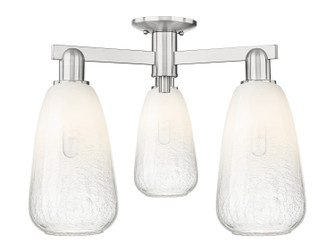 Arcadia Three Light Semi-Flush Mount in Brushed Satin Nickel (405|716-3F-SN-G480-6OP)