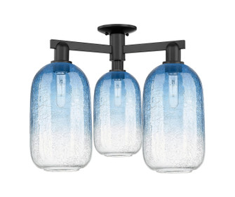 Arcadia Three Light Semi-Flush Mount in Matte Black (405|716-3F-BK-G482-7SB) Arcadia Three Light Semi-Flush Mount in Matte Black (405|716-3F-BK-G482-7SB)