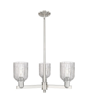 Arcadia Three Light Pendant in Satin Nickel (405|716-3CR-SN-G559-5CL)