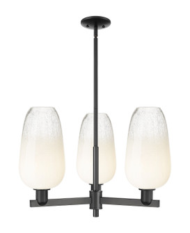 Arcadia Three Light Pendant in Matte Black (405|716-3CR-BK-G484-7OP)