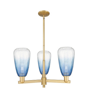 Arcadia Three Light Pendant in Brushed Brass (405|716-3CR-BB-G480-6SB)
