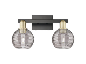 Arcadia Two Light Bath Vanity in Black Antique Brass (405|716-2W-BAB-G1213-6SM)