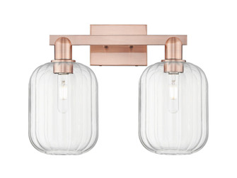 Arcadia Two Light Bath Vanity in Antique Copper (405|716-2W-AC-G460-7CL)