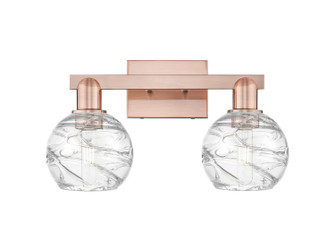 Arcadia Two Light Bath Vanity in Antique Copper (405|716-2W-AC-G1213-6CL)