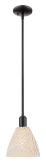Arcadia One Light Mini Pendant in Matte Black (405|716-1S-BK-NBD-75-NAT)