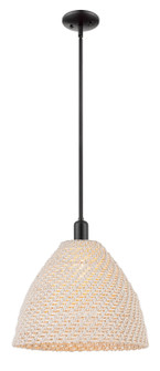 Arcadia One Light Pendant in Matte Black (405|716-1S-BK-NBD-16-NAT)