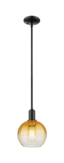 Arcadia One Light Mini Pendant in Matte Black (405|716-1S-BK-G483-8AM)