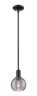 Arcadia One Light Mini Pendant in Matte Black (405|716-1S-BK-G1213-6SM)