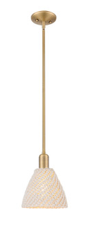 Arcadia One Light Mini Pendant in Brushed Brass (405|716-1S-BB-NBD-75-NAT)