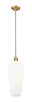 Arcadia One Light Pendant in Brushed Brass (405|716-1S-BB-G456-8WH)