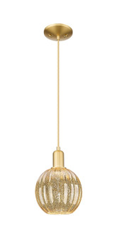 Arcadia One Light Mini Pendant in Satin Gold (405|716-1P-SG-G458-7ME)