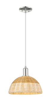 Arcadia One Light Mini Pendant in Polished Nickel (405|716-1P-PN-NBD2-12-NAT)