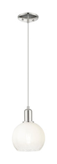 Arcadia One Light Mini Pendant in Polished Nickel (405|716-1P-PN-G483-8OP)