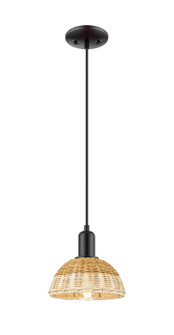 Arcadia One Light Mini Pendant in Matte Black (405|716-1P-BK-NBD2-75-NAT)