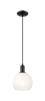 Arcadia One Light Mini Pendant in Matte Black (405|716-1P-BK-G483-8OP)