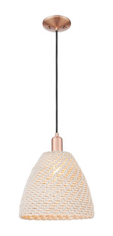 Arcadia One Light Mini Pendant in Antique Copper (405|716-1P-AC-NBD-12-NAT)
