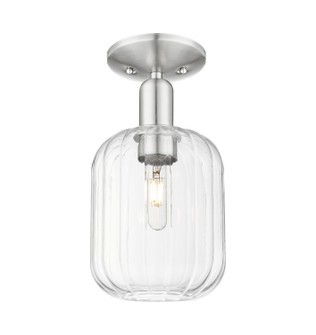 Arcadia One Light Semi-Flush Mount in Brushed Satin Nickel (405|716-1C-SN-G460-7CL)