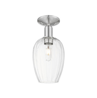 Arcadia One Light Semi-Flush Mount in Brushed Satin Nickel (405|716-1C-SN-G457-6CL)