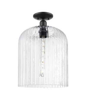 Arcadia One Light Semi-Flush Mount in Matte Black (405|716-1C-BK-G559-12CL)