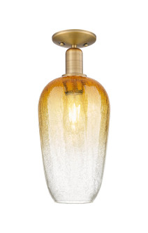Arcadia One Light Semi-Flush Mount in Brushed Brass (405|716-1C-BB-G484-7AM)