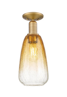 Arcadia One Light Semi-Flush Mount in Brushed Brass (405|716-1C-BB-G480-6AM)