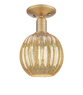 Arcadia One Light Semi-Flush Mount in Brushed Brass (405|716-1C-BB-G458-7ME)