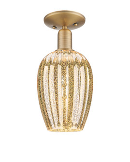 Arcadia One Light Semi-Flush Mount in Brushed Brass (405|716-1C-BB-G457-6ME)